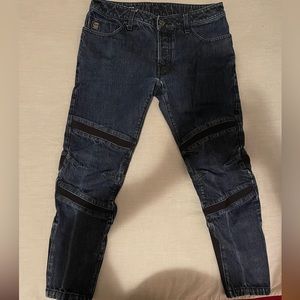 Mens G star denim with black knit rib details